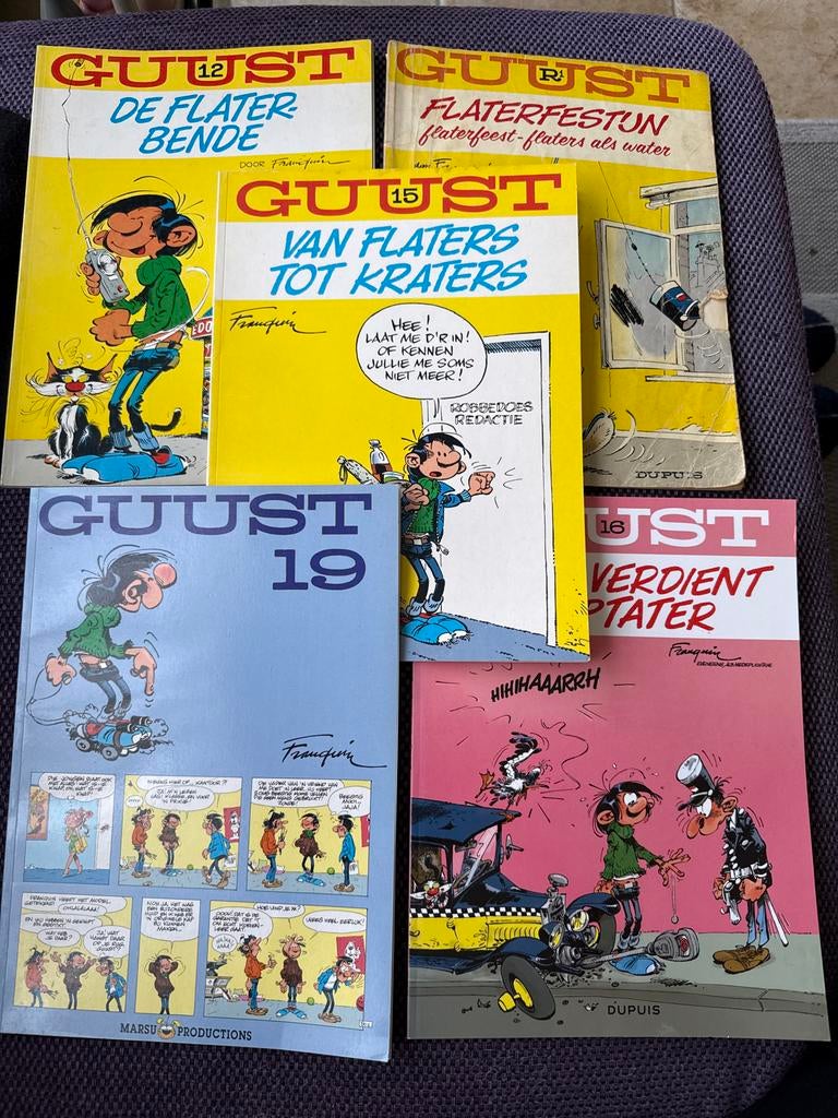 Guust Flater stripboeken - 5 delen, Meerdere stripboeken, Ophalen of Verzenden, Gelezen