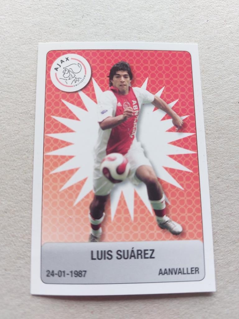 Ajax Luis Suárez plus 2008 voetbalplaatje, Verzamelen, Sportartikelen en Voetbal, Ophalen of Verzenden, Zo goed als nieuw, Ajax