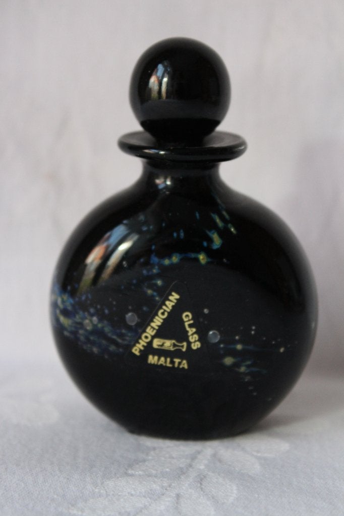 Vintage Phoenician Malta glas parfumflesje, Ophalen of Verzenden