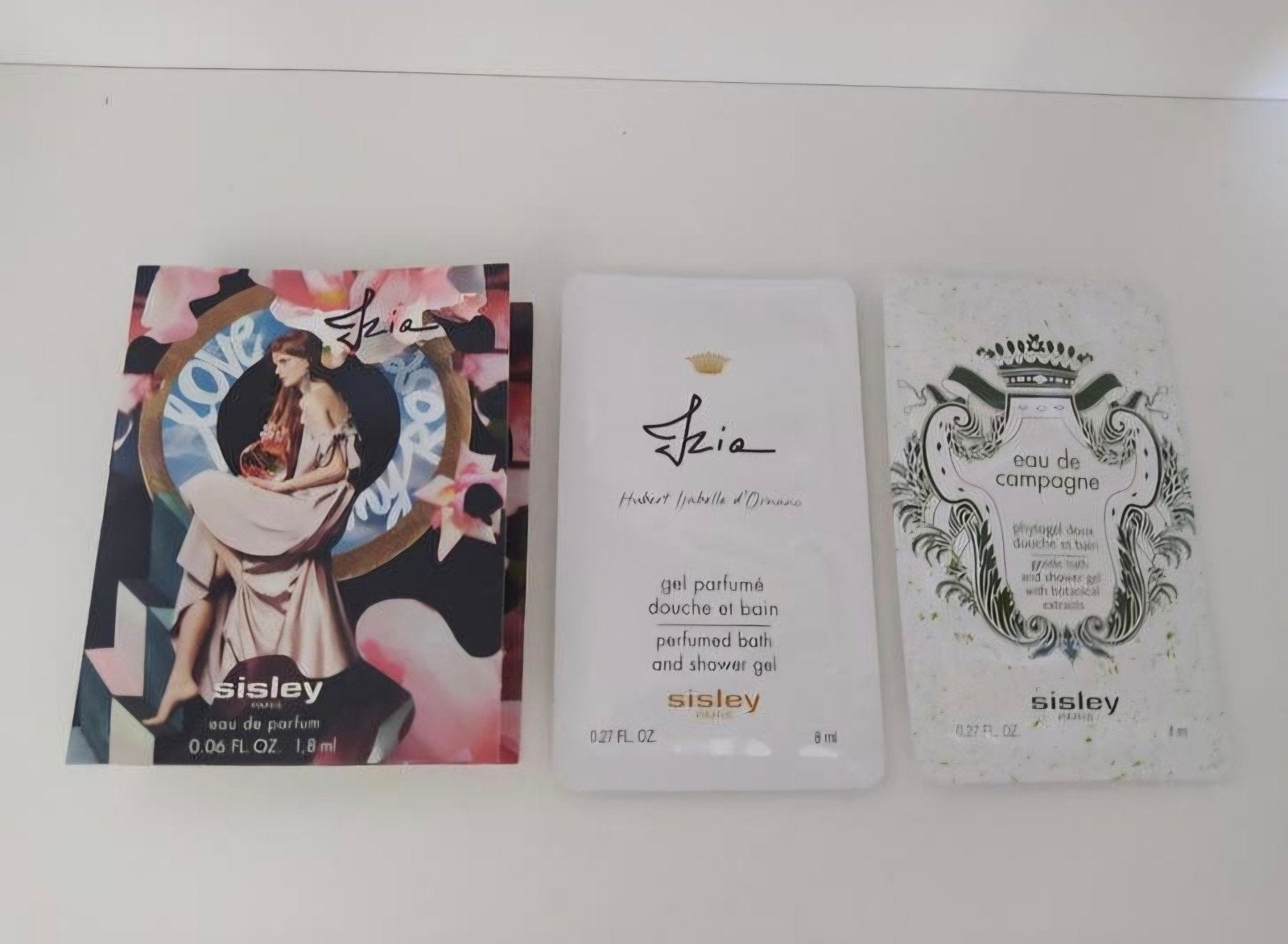 Nieuw Sisley Izia Parfum 1,8 ml sample & 2x Douchegel, Ophalen of Verzenden