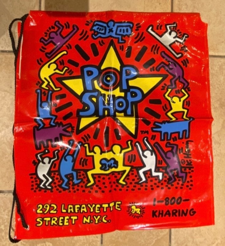 Keith Haring Pop Shop Tas Original NYC Vintage, Ophalen of Verzenden, Zo goed als nieuw, Gebruiksvoorwerp