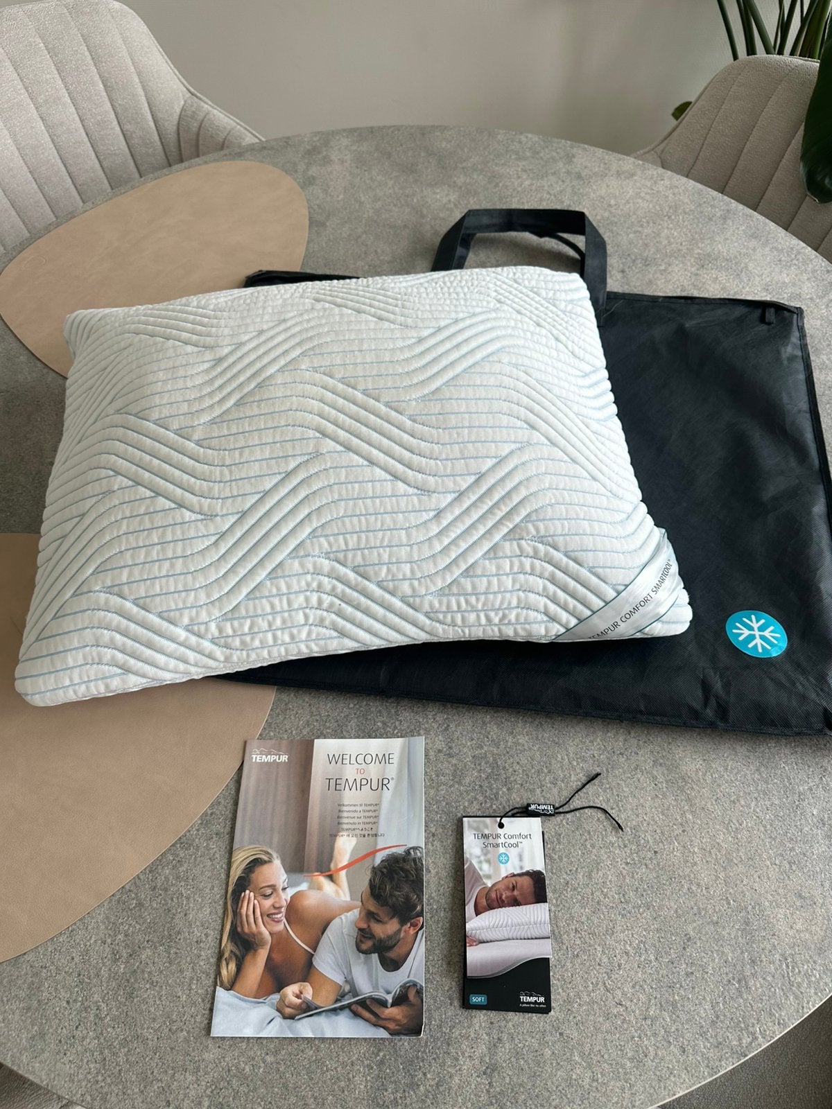 Tempur Comfort Smartcool hoofdkussen, Schuim, Eenpersoons, Wit, Dubbelzijdig bruikbaar