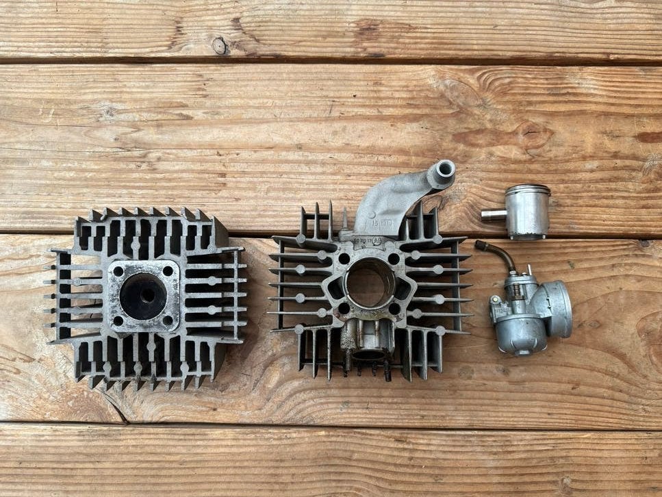 Kreidler 50cc Mahle cilinder set compleet met 12mm Bing, Ophalen of Verzenden, Gebruikt, Cilinder