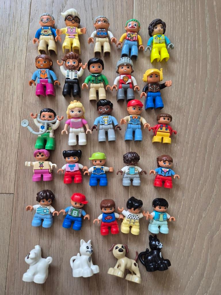 25 Duplo Poppetjes & Huisdieren voor Familieopstelling, Ophalen of Verzenden, Jongen of Meisje