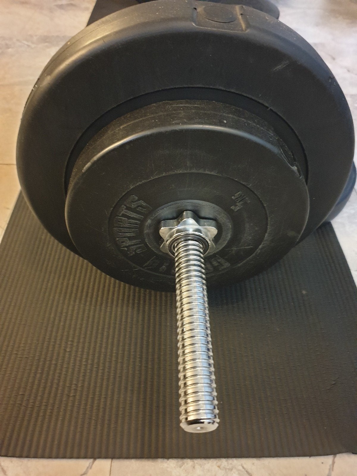 Fitness stang + gewichten (80 kg), Ophalen