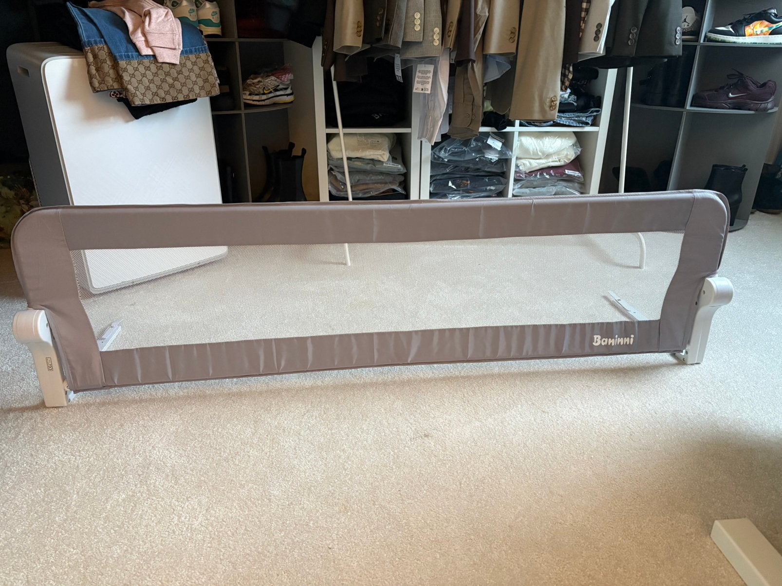 Baninni bedhekje 150cm medu grijs, Ophalen, Zo goed als nieuw