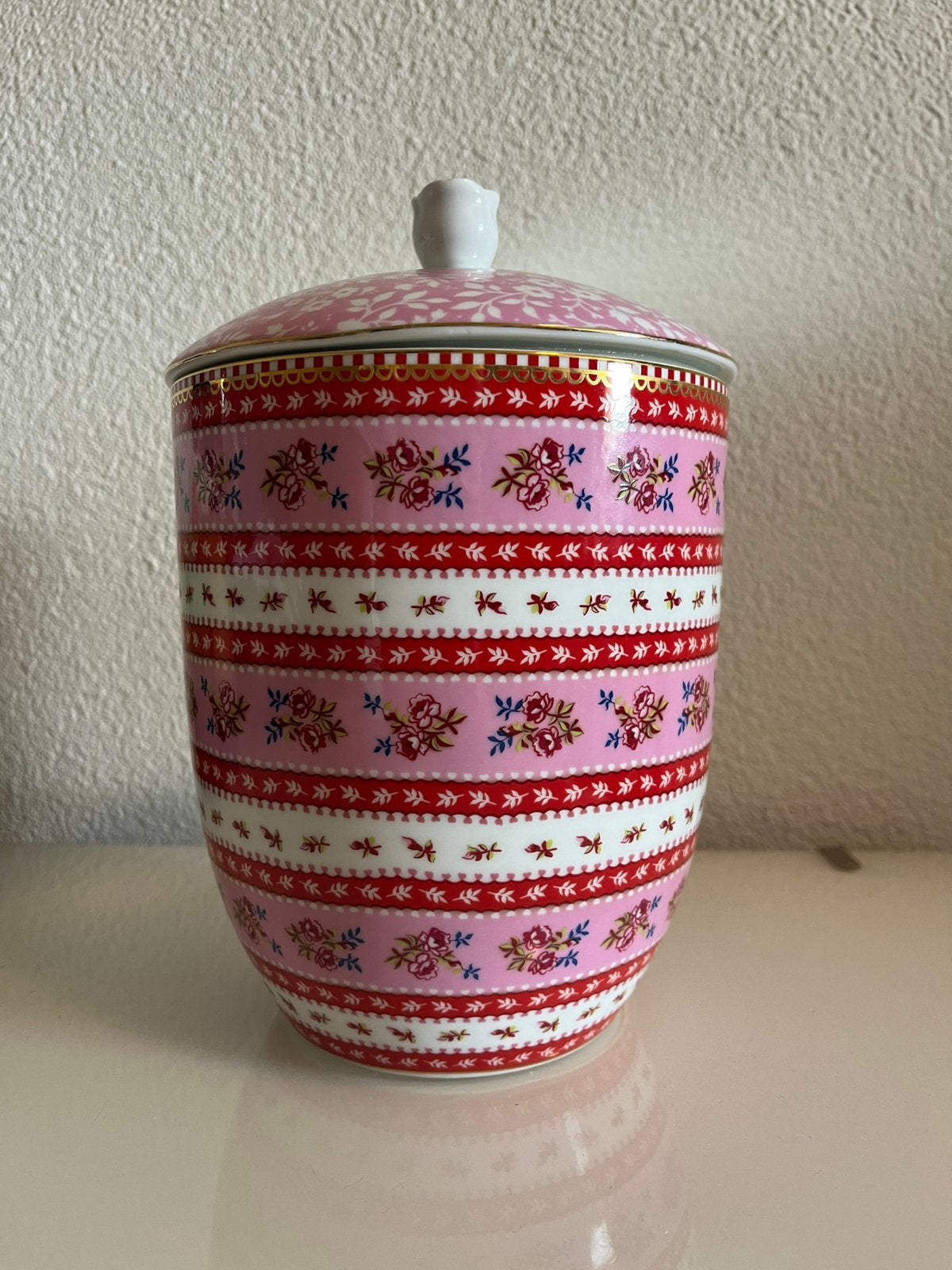 Pip Studio koektrommel - Roze met bloemenpatroon, Ophalen of Verzenden