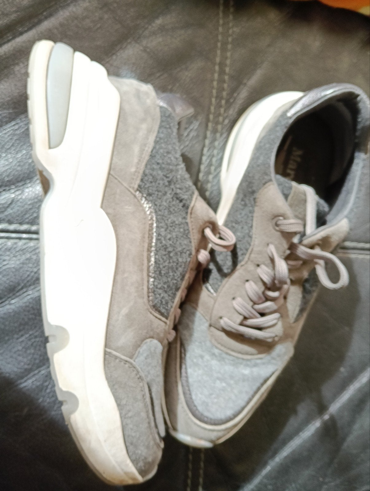 Marc O'Polo Bulky Sneakers – Dark Grey Combi – Maat 41, Ophalen of Verzenden, Zo goed als nieuw, Grijs, Sneakers of Gympen