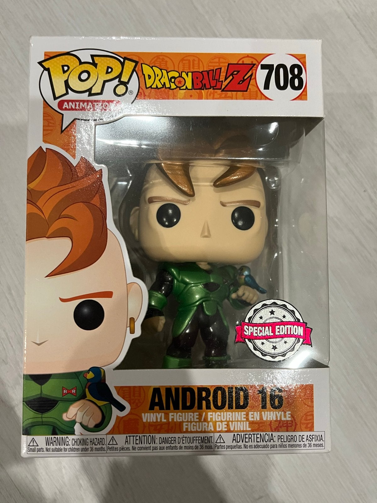 Funko Pop! Dragon Ball Z Android 16 Metallic Special Edition, Ophalen of Verzenden, Zo goed als nieuw