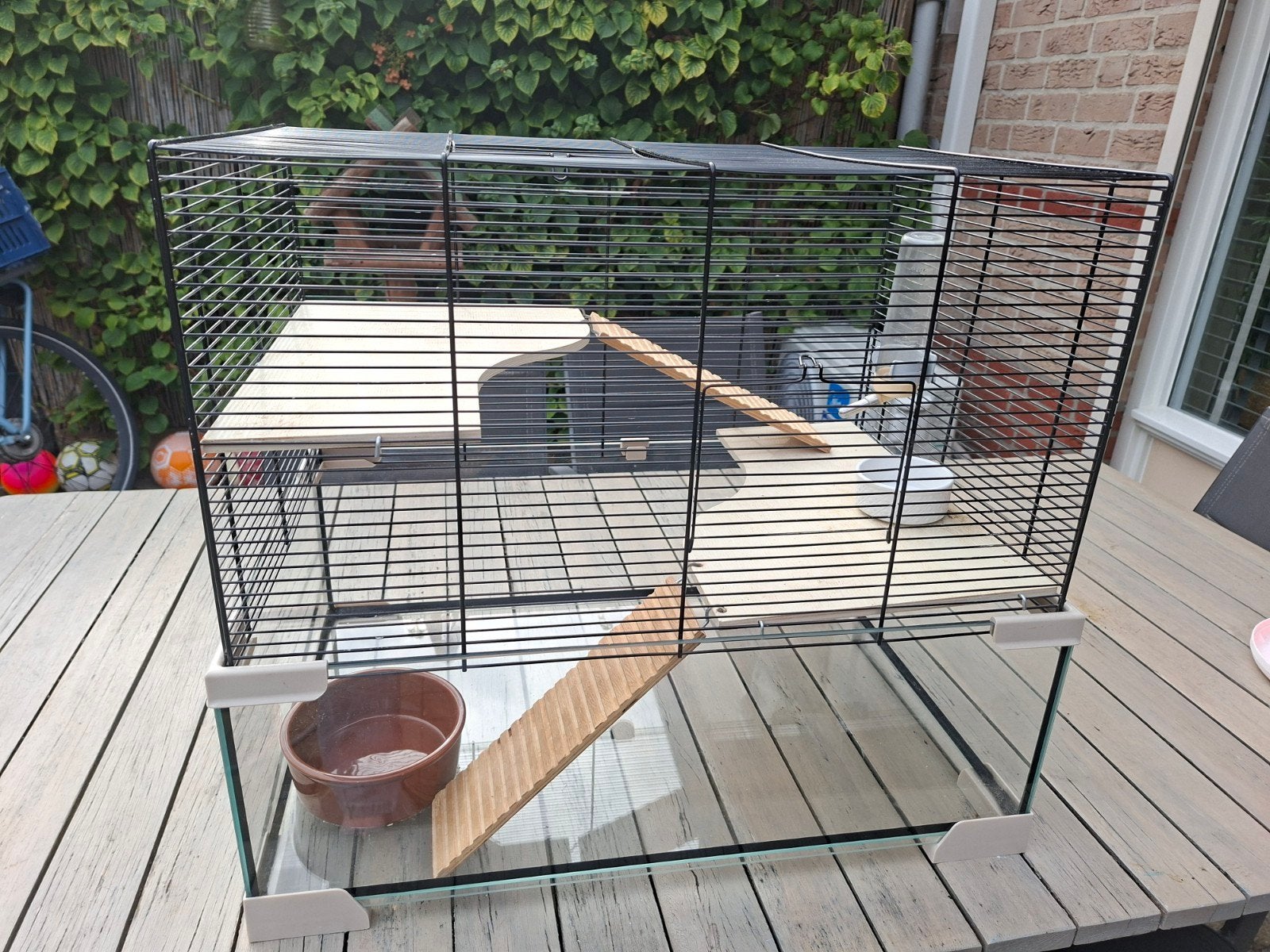 mooie hamsterkooi met glazen onderbak, Dieren en Toebehoren, Kooi, Gebruikt, Minder dan 75 cm, Hamster