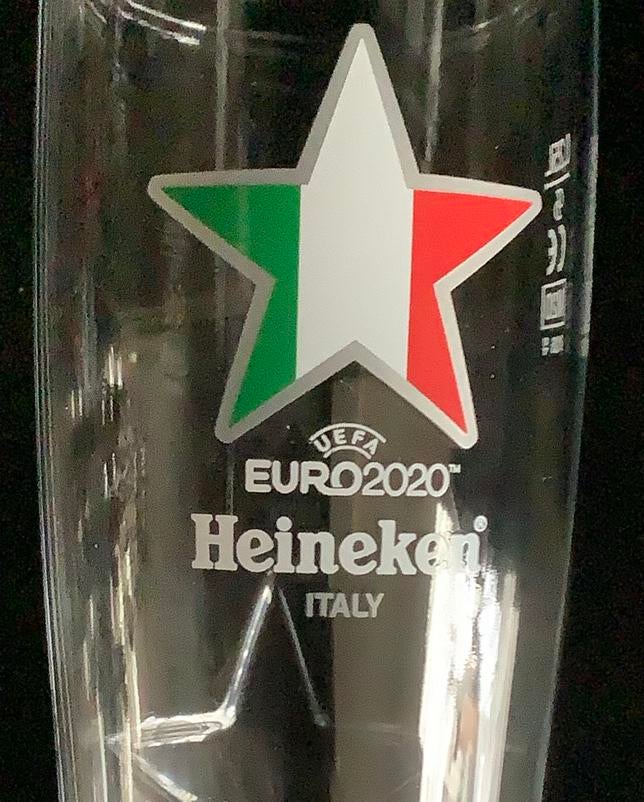Heineken euro 2020 Italie, Ophalen, Zo goed als nieuw, Bierglas