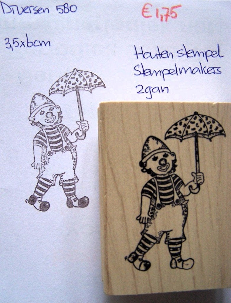 Diversen 580 Houten stempel, Ophalen of Verzenden, Zo goed als nieuw, Houten stempel