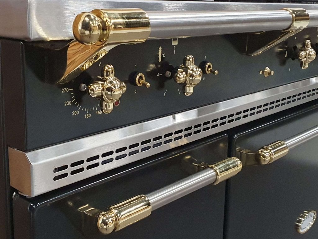Luxe Lacanche Fornuis 150cm zwart + messing Multicooker, Niet ingevuld, 60 cm of meer, Niet ingevuld, Ophalen of Verzenden