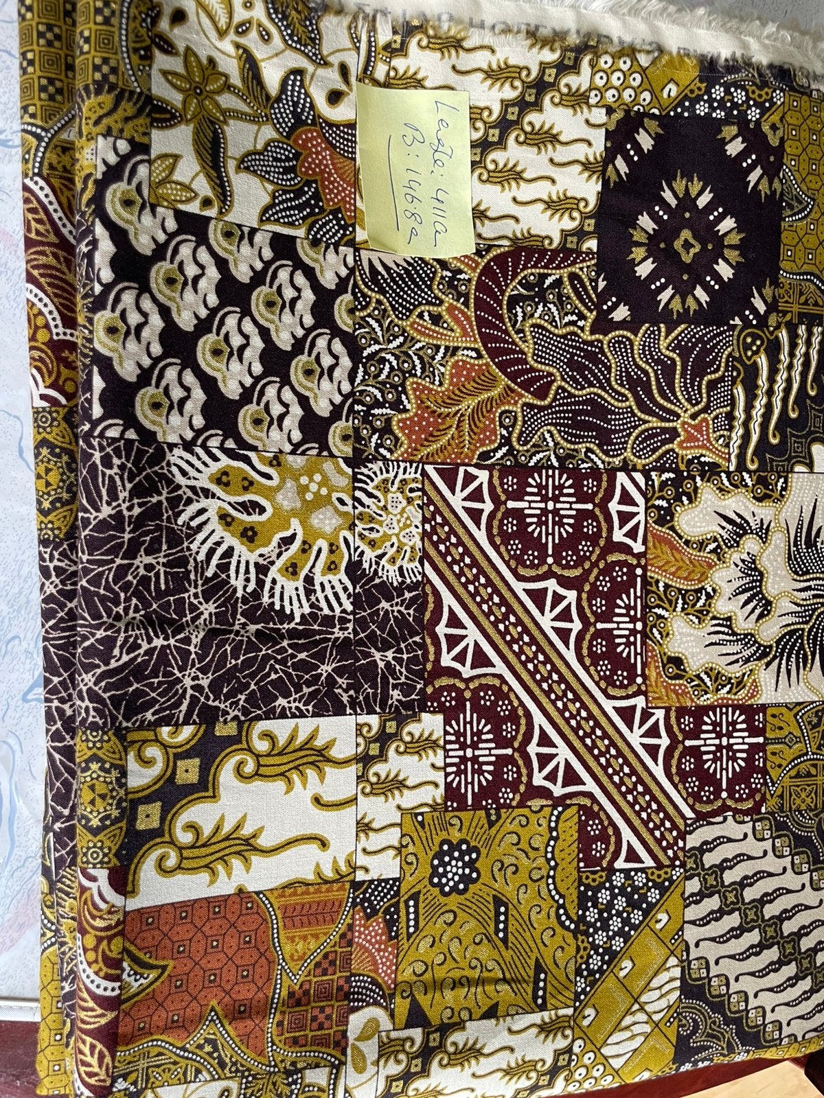 Prachtige veritable batik lap java print. L411 cm, B146,5, 120 cm of meer, Ophalen of Verzenden, Katoen, Nieuw