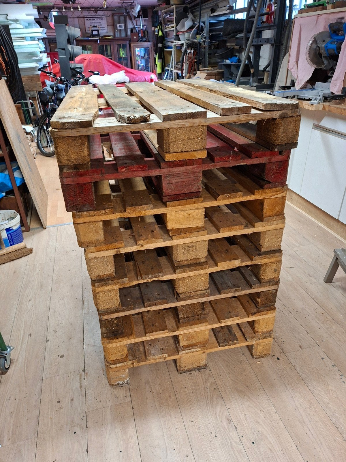 8 euro pallets, Doe-het-zelf en Verbouw, Hout en Planken, Ophalen, Gebruikt, Pallet, Minder dan 200 cm