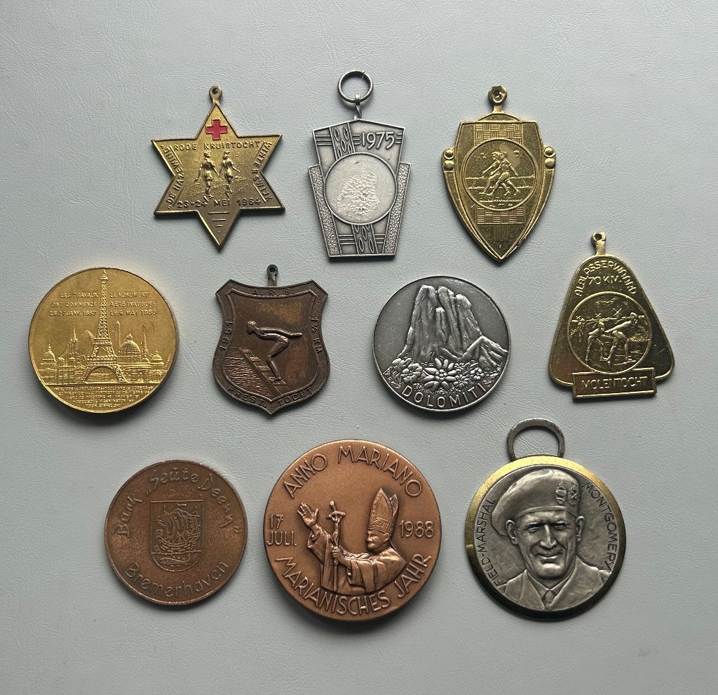 Medailles/Penningen lot 10 stuks (2), Ophalen, Buitenland, Bankbiljetten