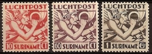 Suriname Luchtpost 20/2 postfris Engelse Druk 1941, Postzegels en Munten, Postzegels | Suriname, Ophalen of Verzenden, Postfris