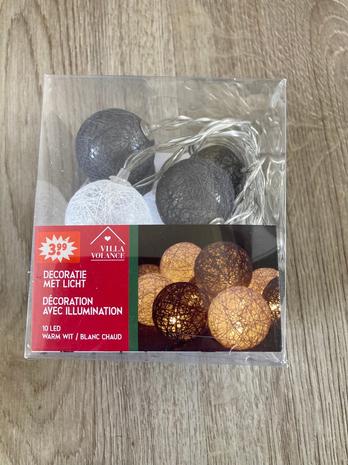 Lichtjes snoer met ballen, Ophalen of Verzenden, Nieuw