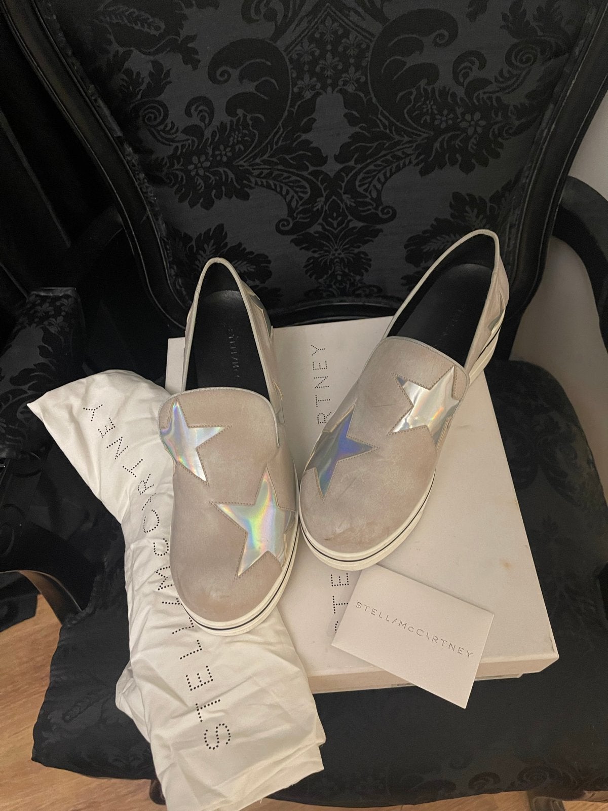 Stella McCartney Eclypse Loafers - Maat 38, Ophalen of Verzenden, Zo goed als nieuw, Grijs, Instappers