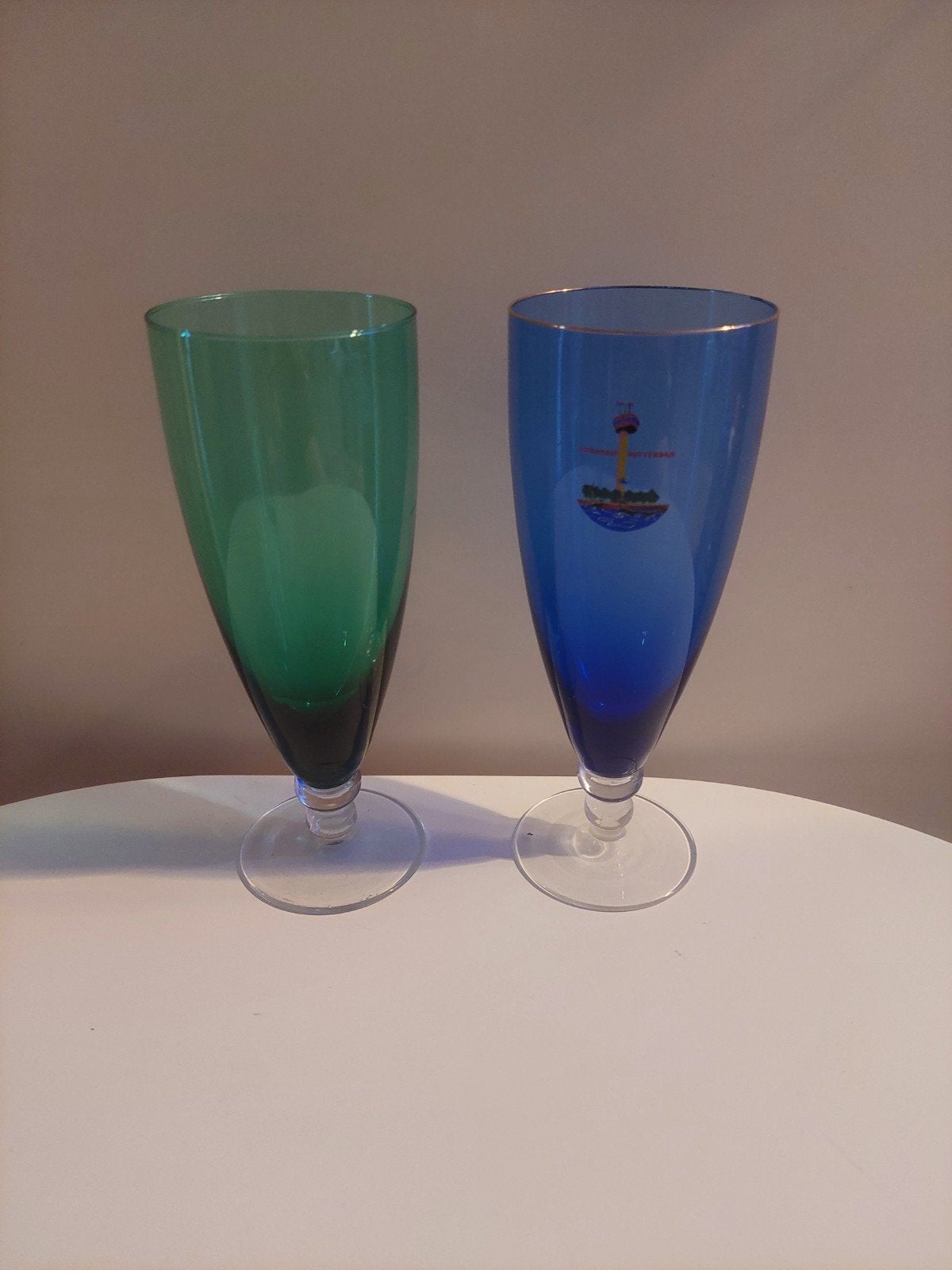 2 vintage Carnaval glazen,Max Verboeket Kristalunie Maastric, Ophalen of Verzenden
