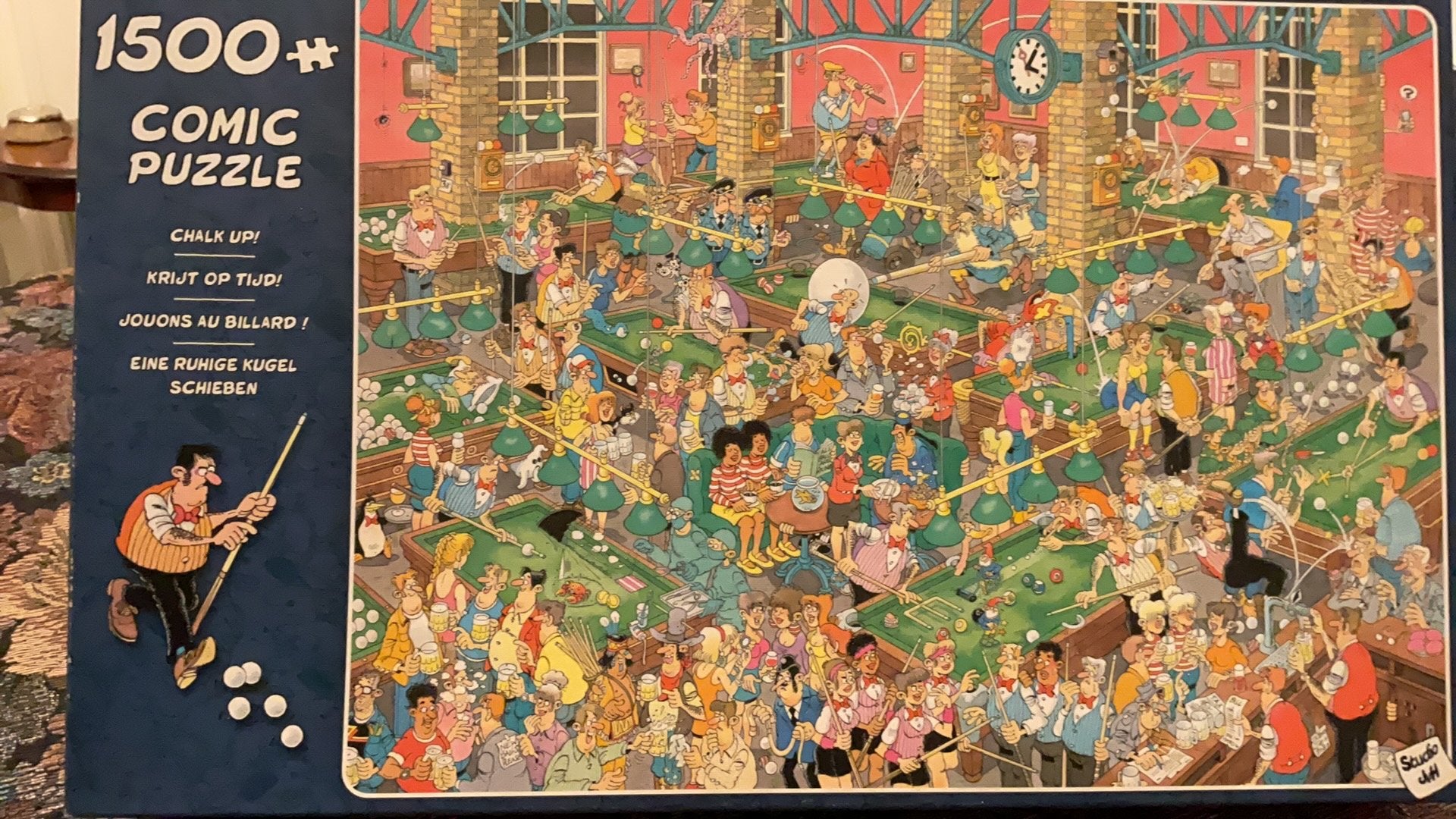 J v haasteren puzzel 1500 st. Krijt op tijd, Hobby en Vrije tijd, Denksport en Puzzels, Ophalen of Verzenden, 500 t/m 1500 stukjes