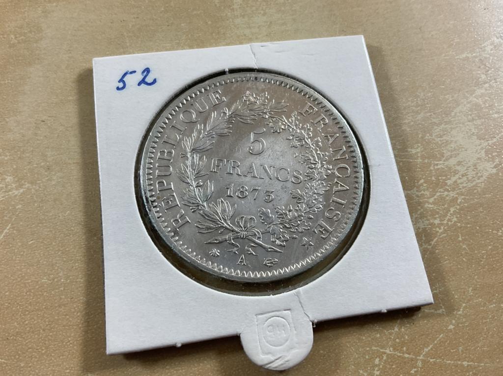Frankrijk 5 francs 1873, Ophalen of Verzenden, Frankrijk