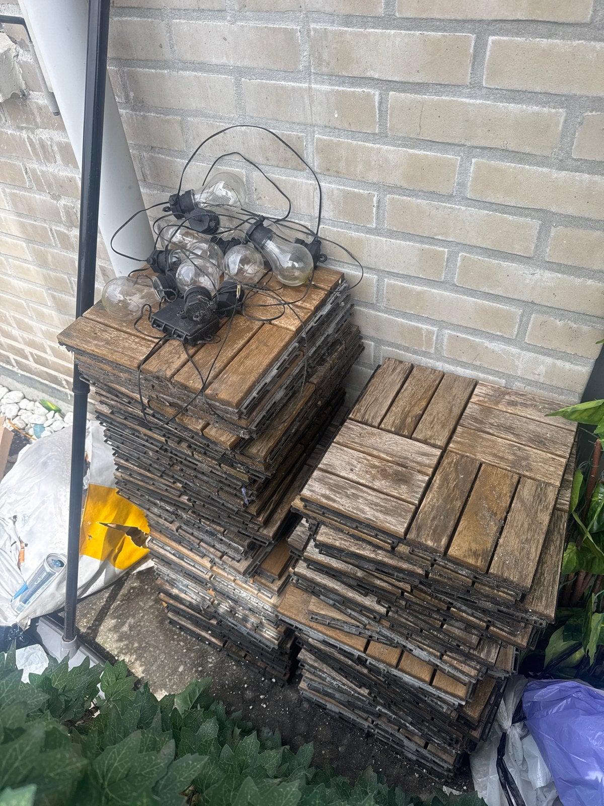 IKEA Houten Terrastegels - Gebruikt maar Goed, Tuin en Terras, Terrasdelen en Vlonders, Ophalen, Gebruikt, Hout