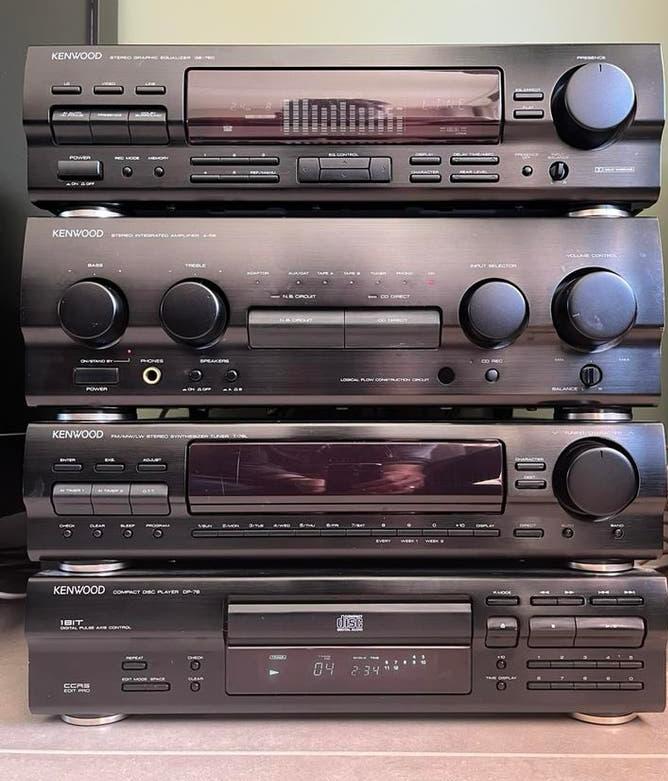 Vintage Kenwood hifi set A-56 + GE-760 + DP-76 – werkend, Gebruikt, Losse componenten, Cd-speler, Ophalen
