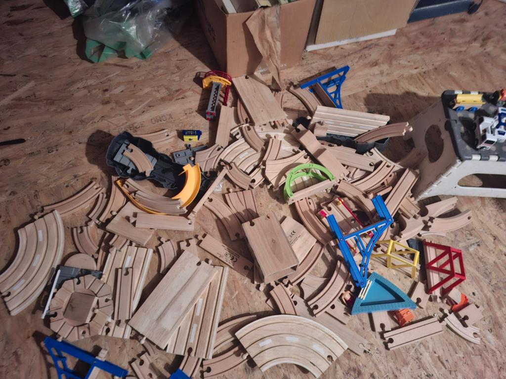 Houte trein baan met trein, Kinderen en Baby's, Speelgoed | Duplo en Lego, Ophalen, Duplo