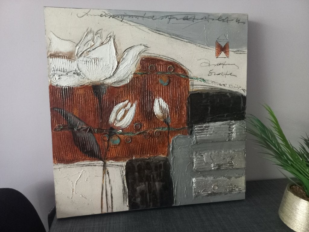 Canvas schilderij tulpen, Ophalen, 50 – 75, Zo goed als nieuw, Schilderij