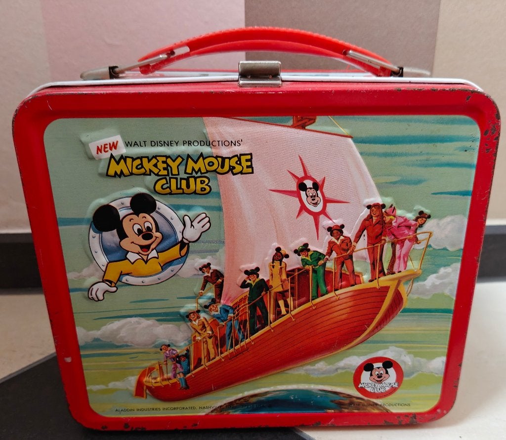 Vintage Walt Disney The Mickey Mouse Club 1970s Doos, Ophalen of Verzenden, Mickey Mouse, Gebruikt, Overige typen