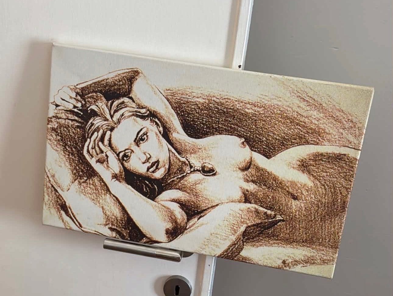 Titanic Rose DeWitt Bukater Tekening Canvas, Figuren, Ophalen of Verzenden, Print, Op houten frame