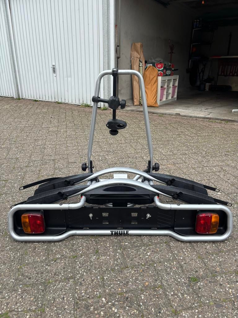 Thule EuroWay fietsendrager (model 944/945) – nette staat, Auto diversen, Fietsendragers, Ophalen, 2 fietsen, Gebruikt, Trekhaakdrager