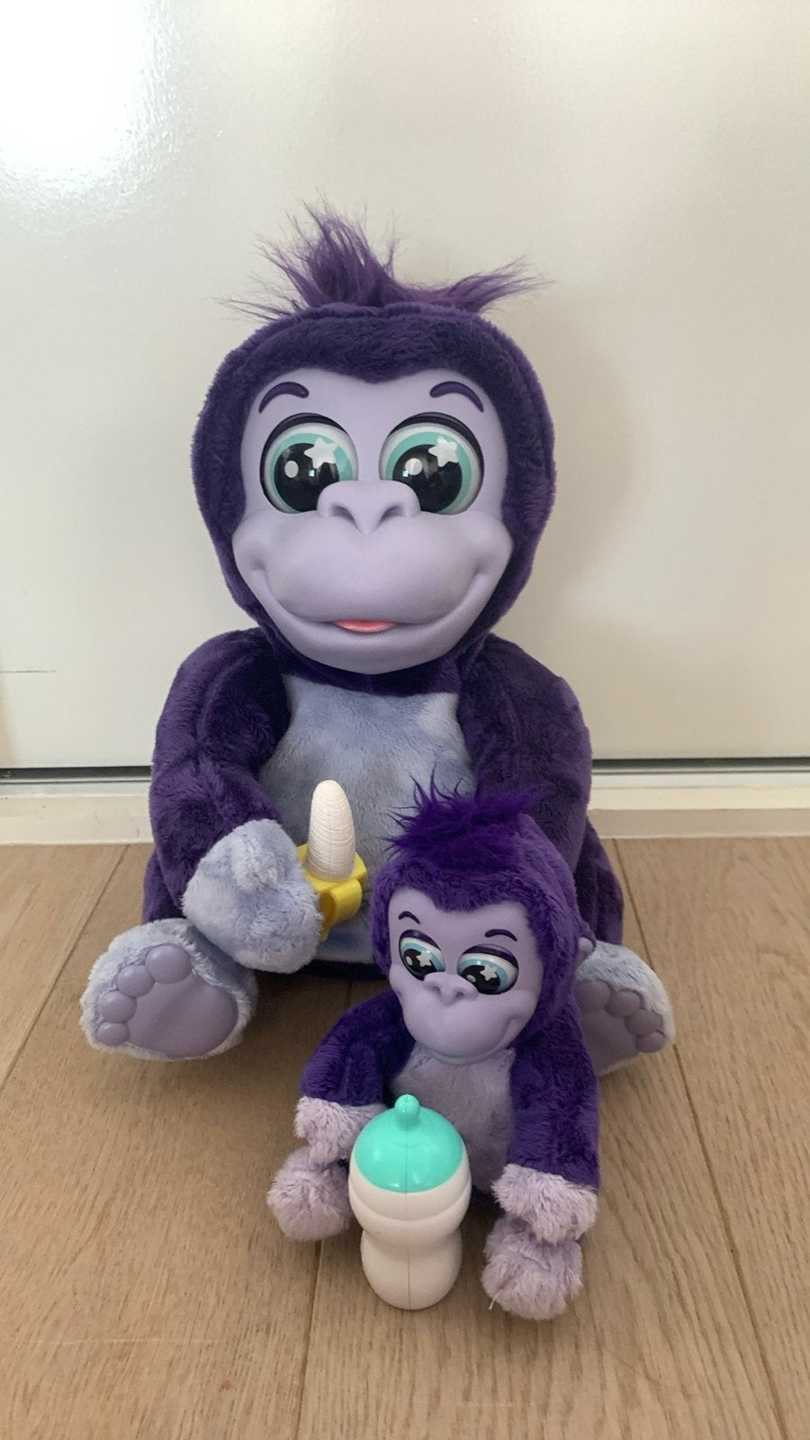 FurReal Friends Cuddles Mijn Aapje en baby aapje, Paars, Overige merken, Ophalen of Verzenden, Zo goed als nieuw