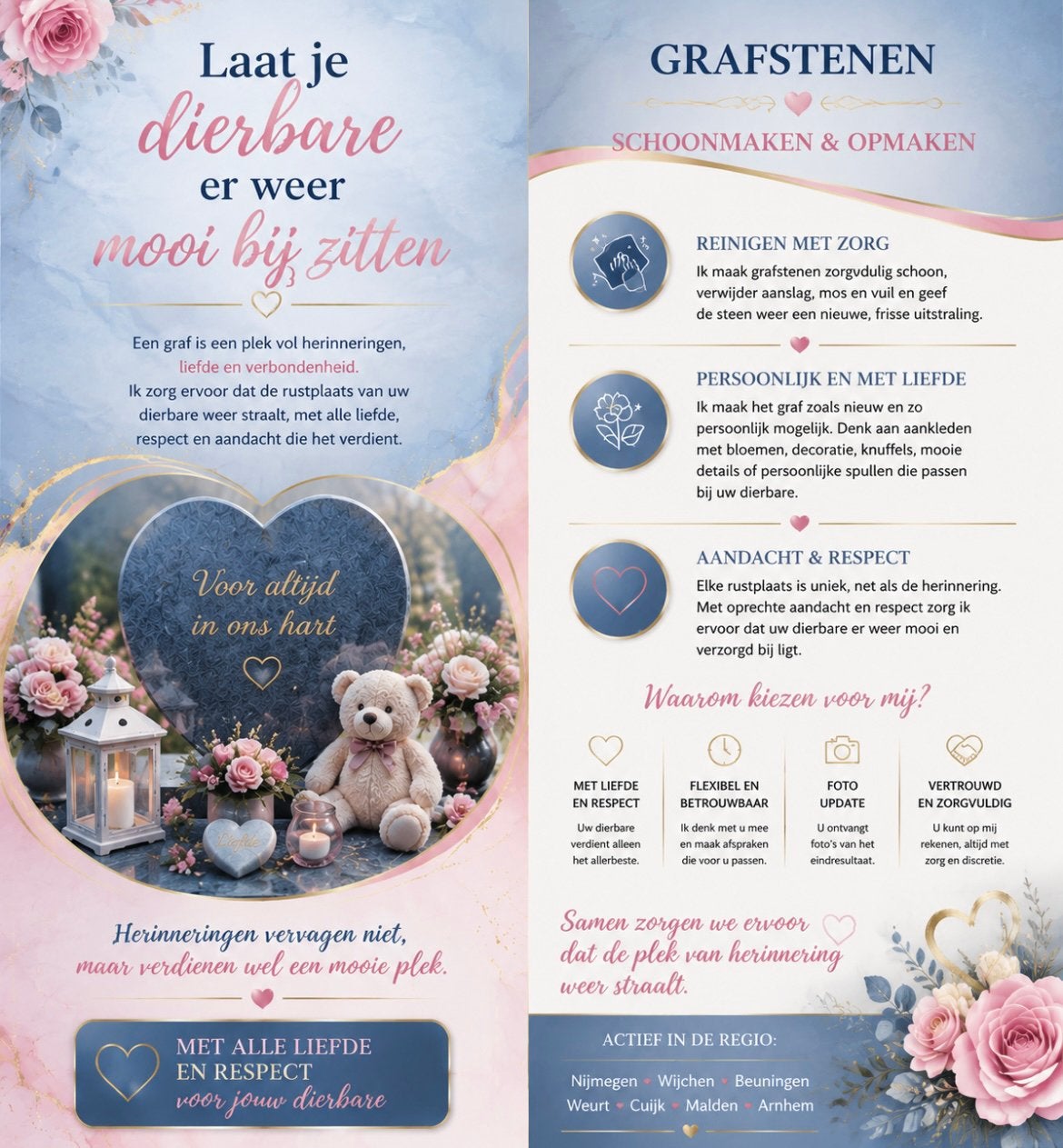 Grafsteen reiniging, Eén persoon