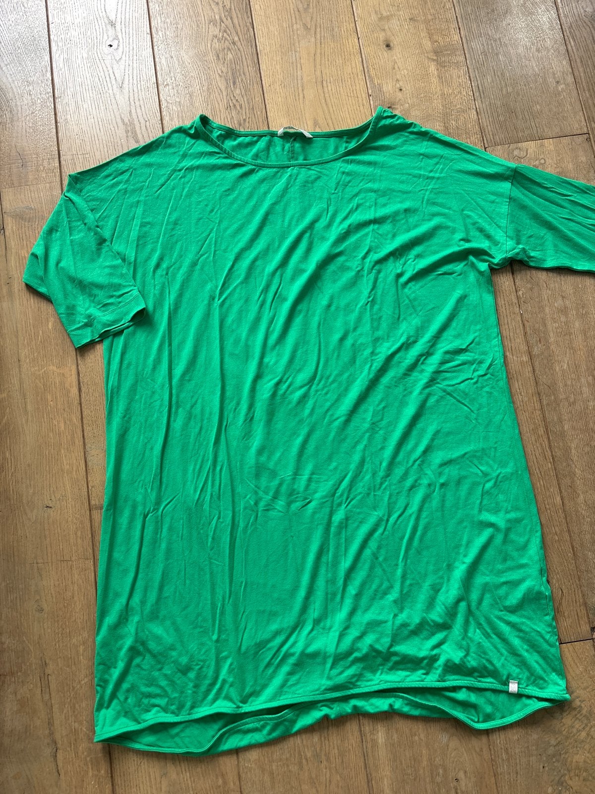 Groene Didi jurk, maat 44 (valt als 48), Kleding | Dames, Ophalen of Verzenden, Zo goed als nieuw, Maat 46/48 (XL) of groter, Groen