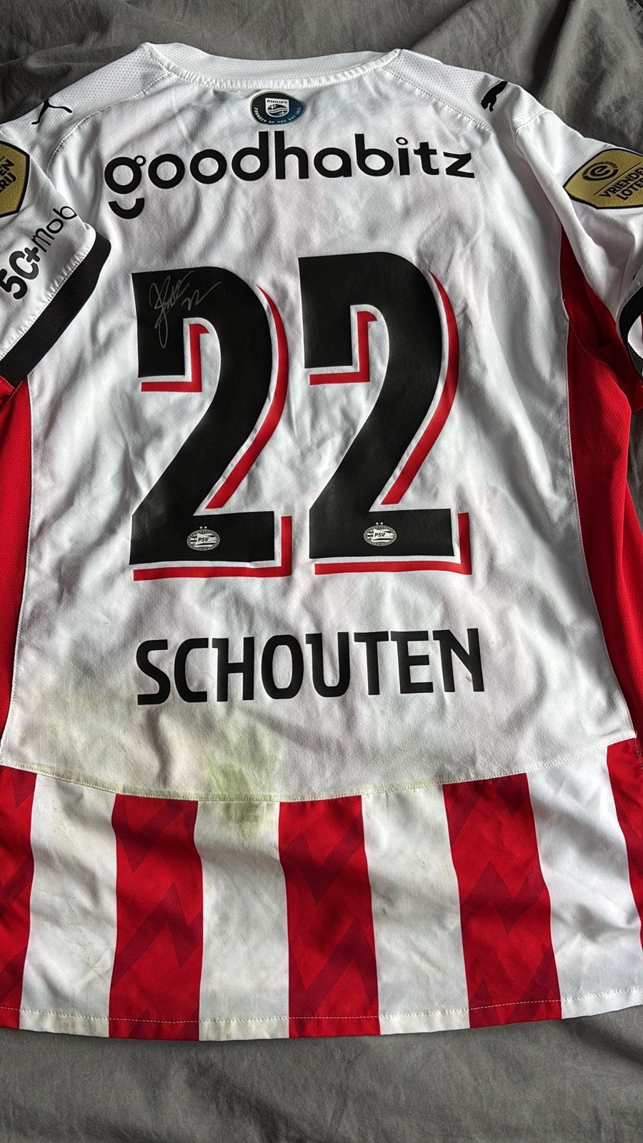 Matchworn Schouten shirt, Ophalen of Verzenden, Zo goed als nieuw, PSV, Shirt