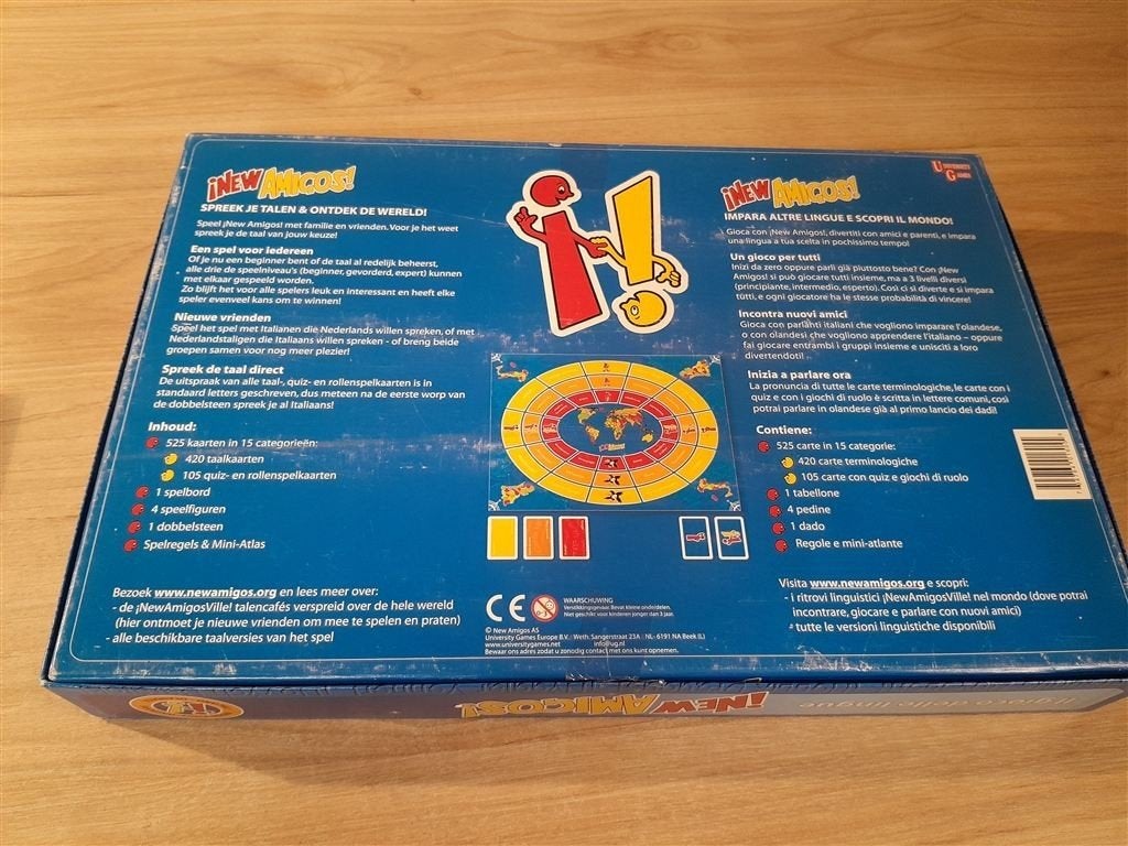 New Amigos - Het talenspel - Italiaans - Nederlands - s5871, Hobby en Vrije tijd, Gezelschapsspellen | Bordspellen, Verzenden