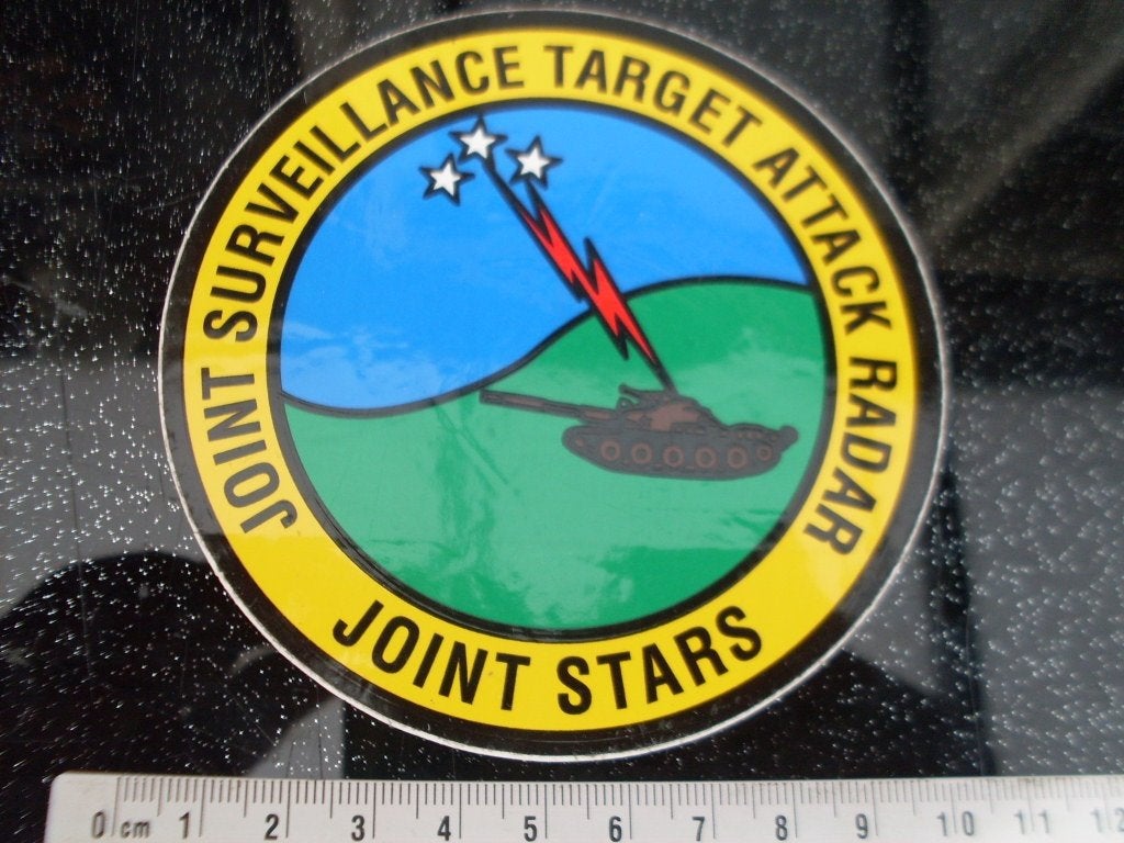 sticker joint surveillance target attack joint stars embleem, Verzenden, Zo goed als nieuw, Bedrijf of Vereniging