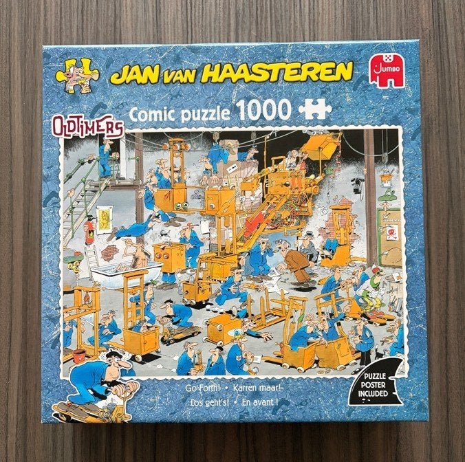 Jan van Haasteren - Karren maar! - 1000 stukjes - Oldtimer, Ophalen of Verzenden, 500 t/m 1500 stukjes, Zo goed als nieuw