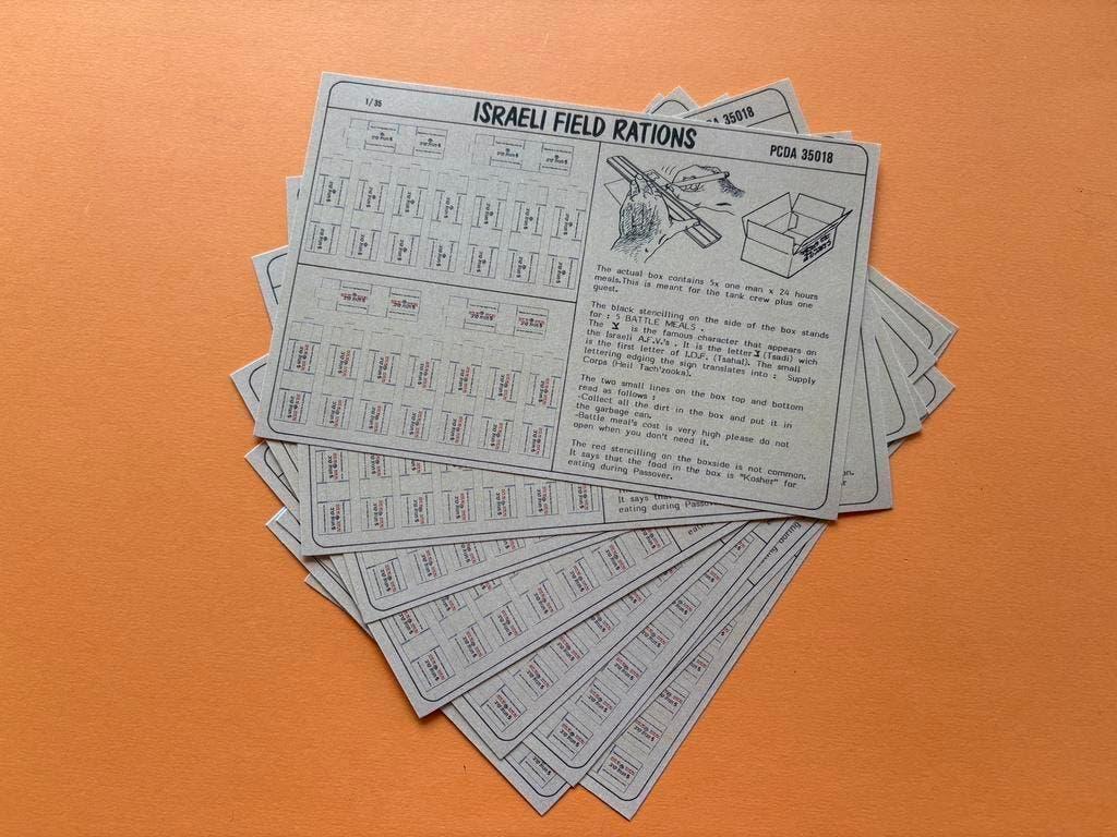 IDF Field rations	1/35  3x, Verzenden, Nieuw, 1:35 tot 1:50