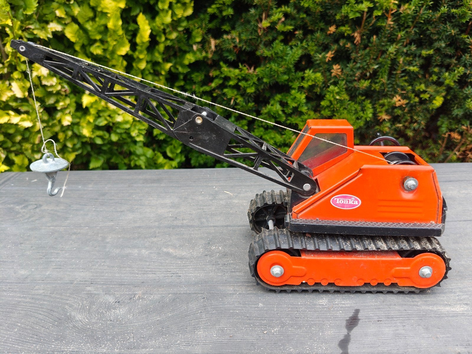 Vintage Tonka Kraanwagen Speelgoed - Oranje, Ophalen of Verzenden, Gebruikt