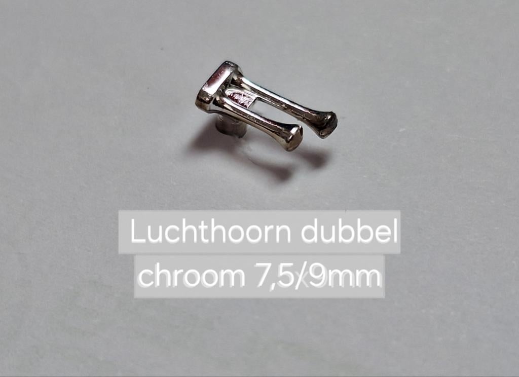Luchthoorn dubbel chroom 7,5/9mm, Hobby en Vrije tijd, Modelauto's | 1:50, Ophalen of Verzenden, Nieuw, Bus of Vrachtwagen, Wsi