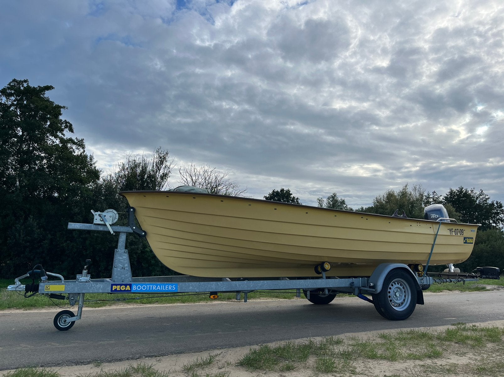Rana 17 yamaha 40 pk geremde Pega v-liner, Watersport en Boten, Ophalen, Gebruikt