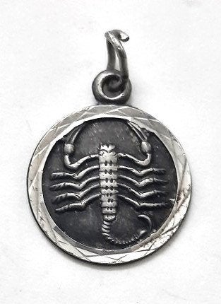 Zilveren Sterrenbeeld hanger Schorpioen 835 B -Gustav Hauber, Ophalen of Verzenden, Zo goed als nieuw, Kruis of Symbool, Zilver