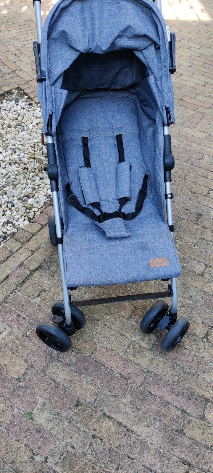 Blauwe kinderbuggy merk Qute, Ophalen, Gebruikt, Overige merken