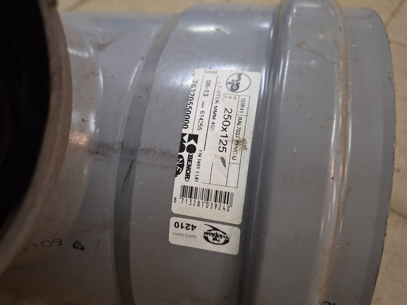T stuk pvc, Doe-het-zelf en Verbouw, Buizen en Afvoer, Ophalen, Bochten, Pvc, Minder dan 2 meter
