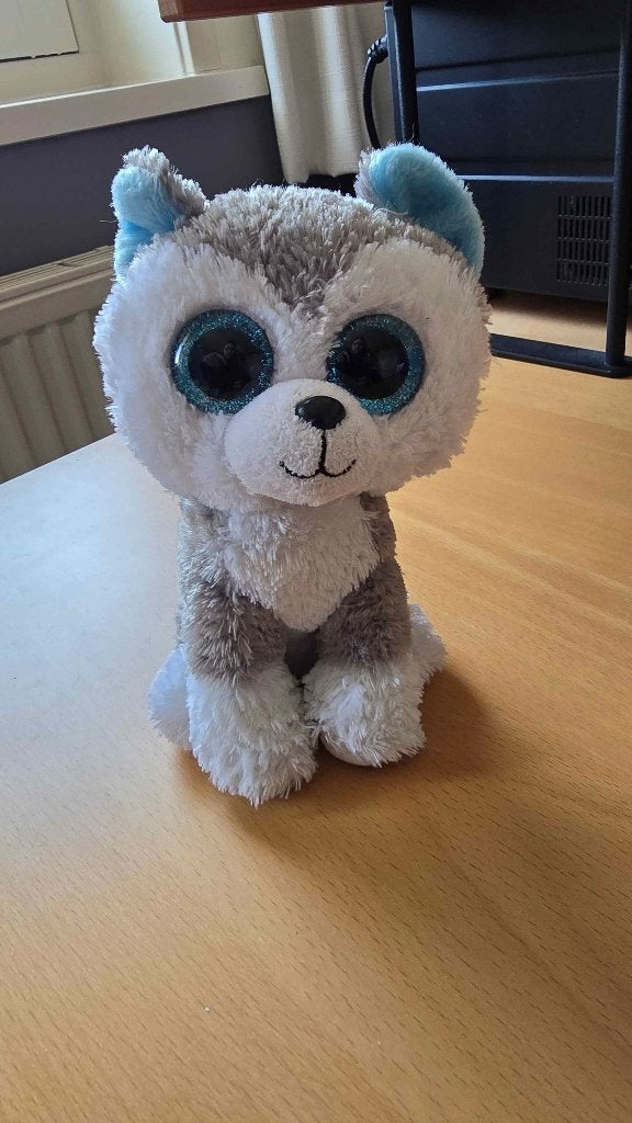 TY Slush Husky Plush, Overige karakters, Grijs, Zo goed als nieuw, Klein (minder dan 20 cm)