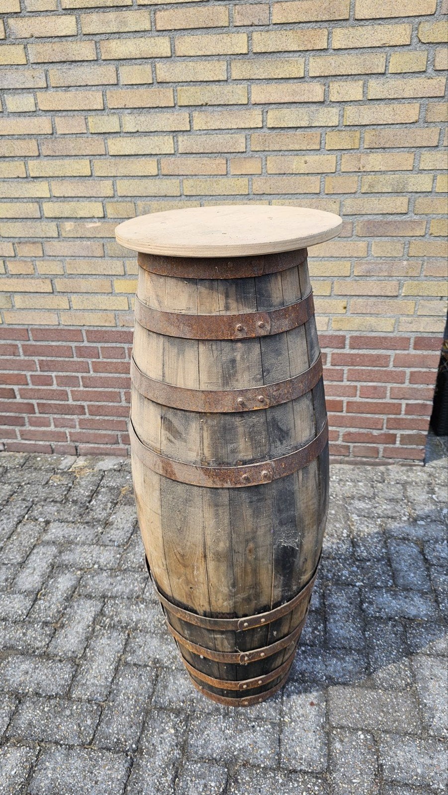 uniek en authentiek model  houten wijnvat, Ophalen