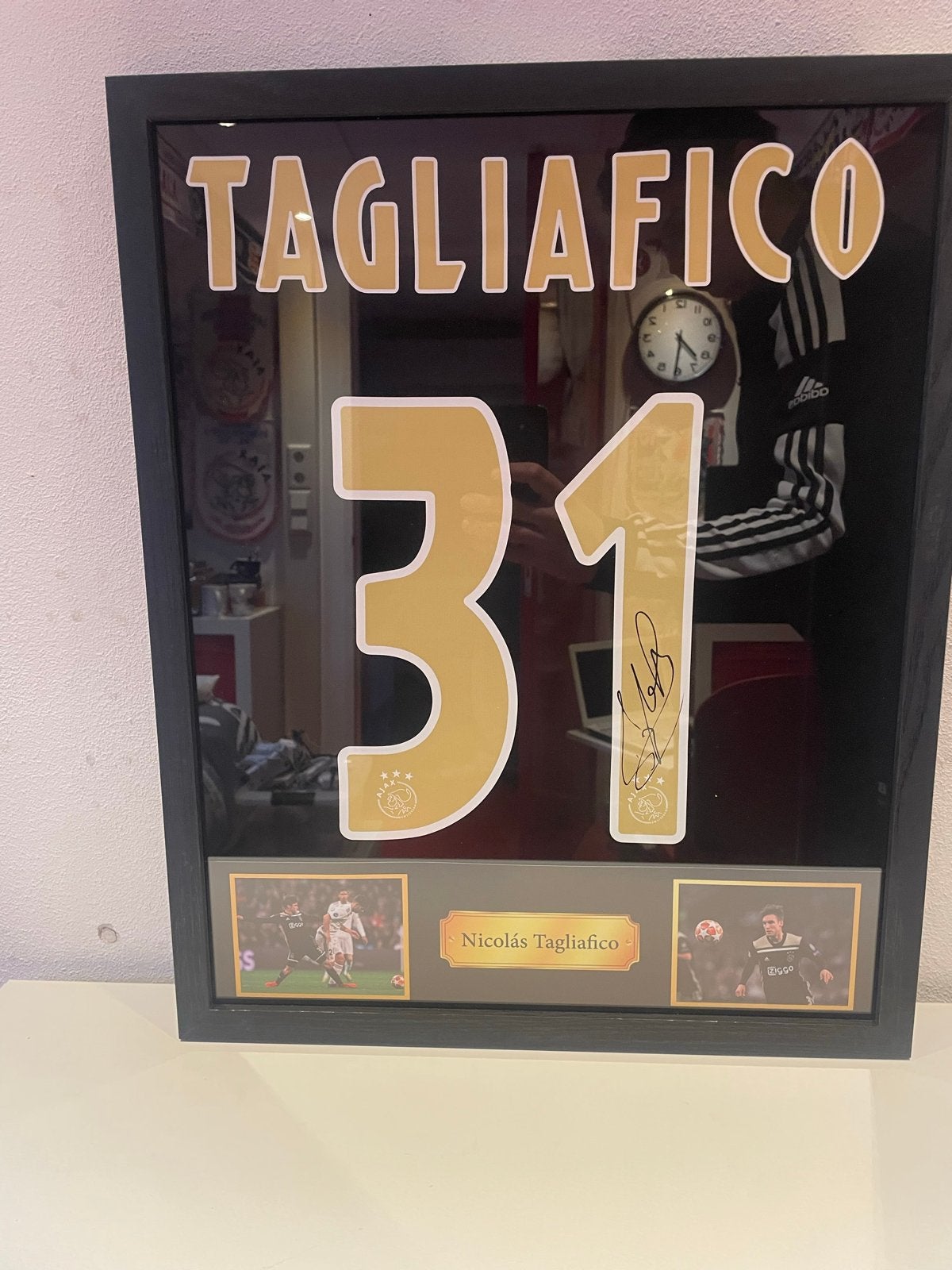 Tagliafico uitshirt 2018-2019 ingelijst + Certificaat, Ophalen of Verzenden, Nieuw, Ajax, Shirt